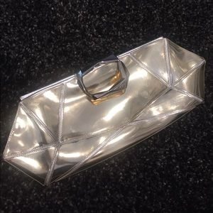 💯 AUTHENTIC Roger Vivier gold prism clutch